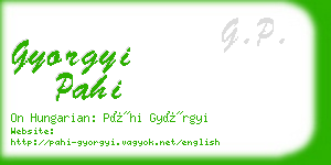 gyorgyi pahi business card